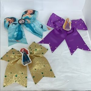 3pc Handcrafted Disney Princess Inspired Cheer Bow